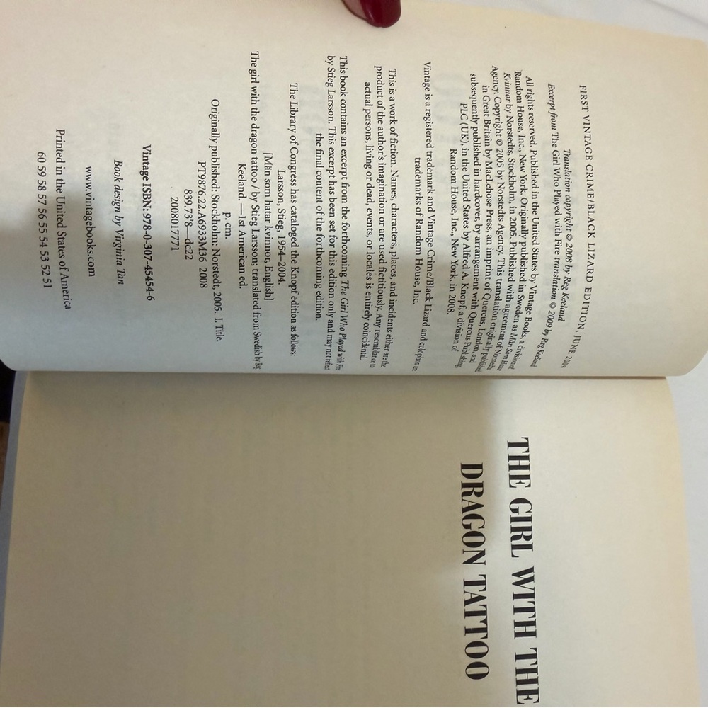 The Girl with the Dragon Tattoo Book - Picture 4 of 4